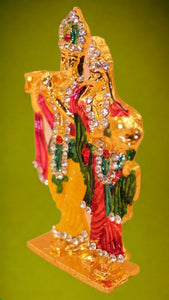 Radha Krishna Idol Showpiece Murti Gifts Home Decor (3cm x1.8cm x0.5cm) Mixcolor