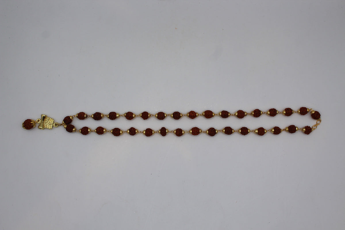 Rudraksh necklace with damaru