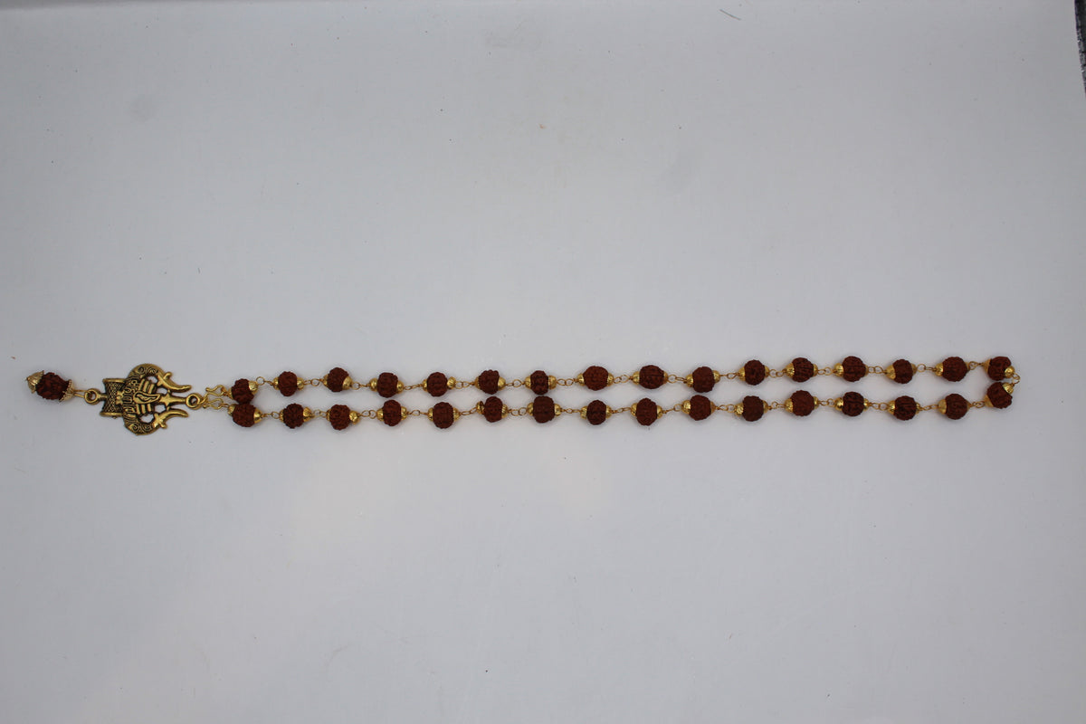 Rudraksh necklace with trishul