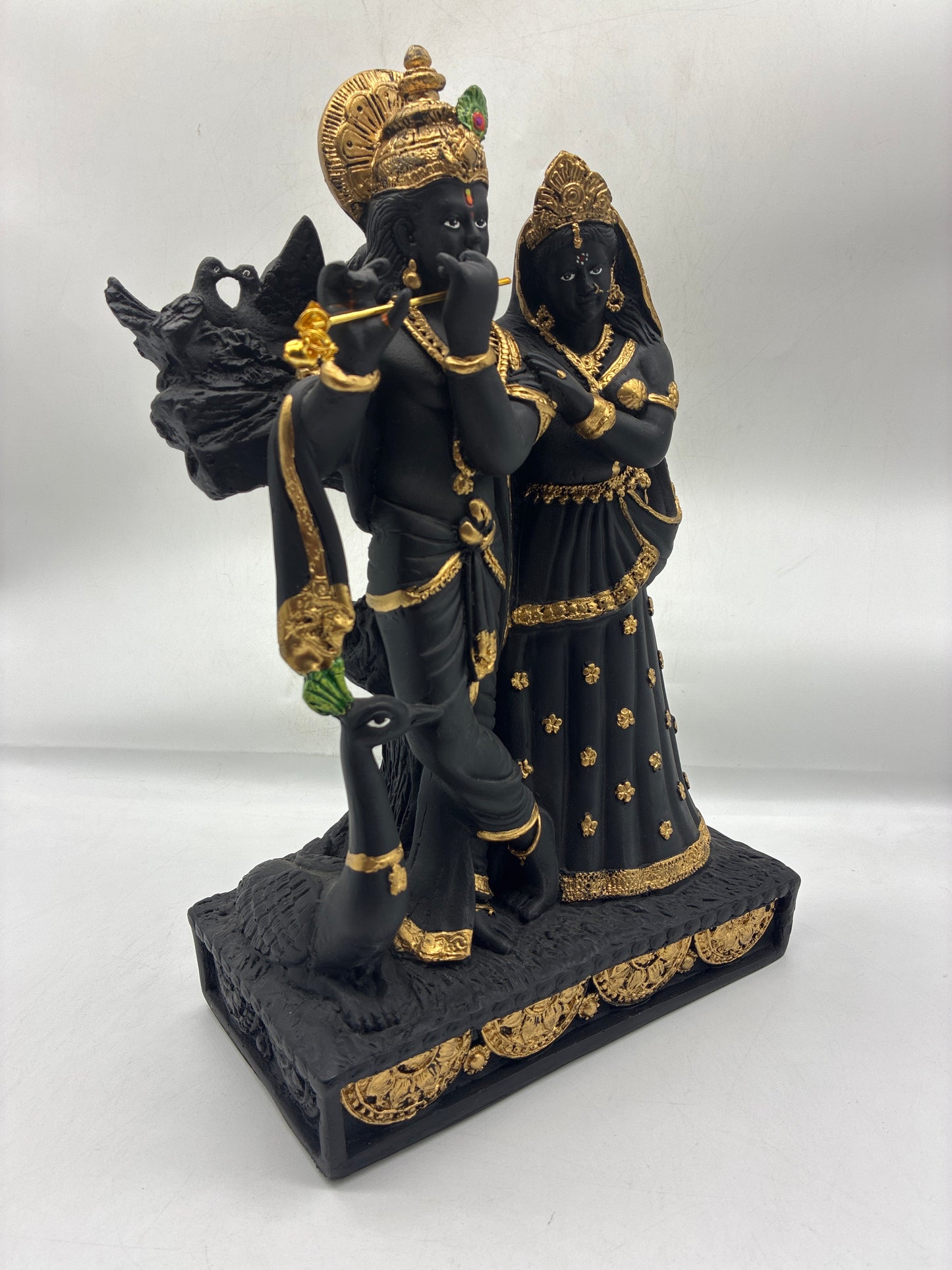 Radha Krishna Statue for Home Temple – Polyresin, 30cm