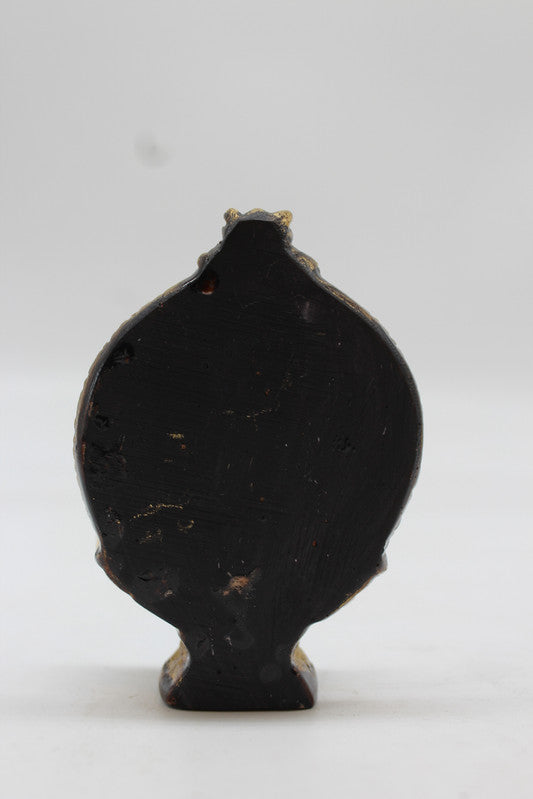 Lord Ayyappa Swamy Medallion – Wall or Stand, Purple – back view