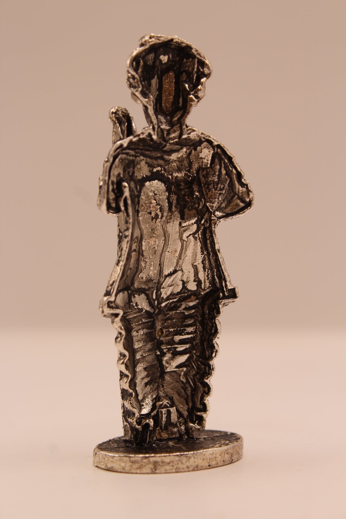 Jalaram Bapa Murti – Silver Finish Metal, 3 inch – back view
