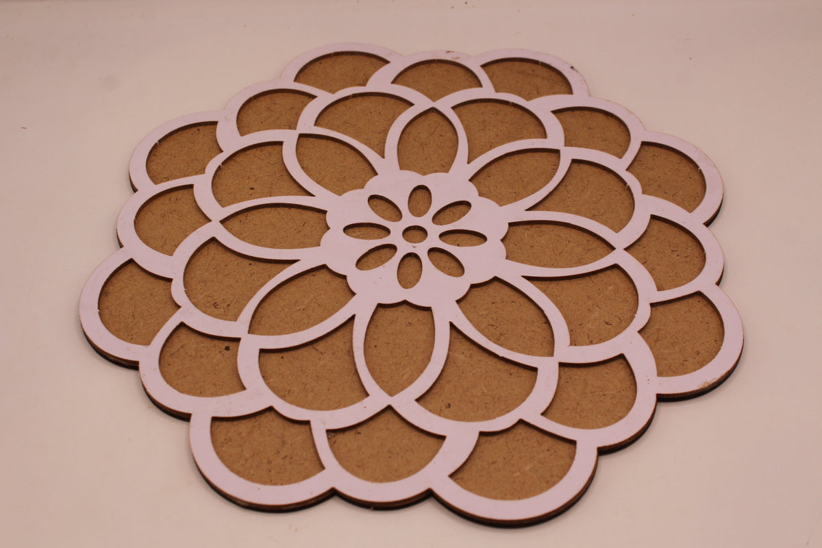 Ready to Fill Rangoli Board – Flower Design, Medium