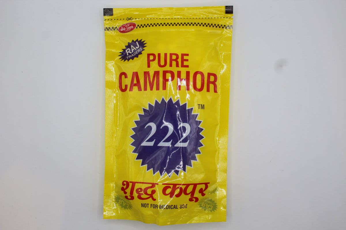 Pure camphor 250g zip-lock pouch, front