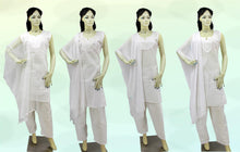 Load image into Gallery viewer, Women's Salwar Kamiz Suit Chikankari White Ladies Kurti and Pant Set