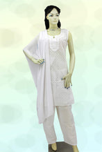 Load image into Gallery viewer, Women's Salwar Kamiz Suit Chikankari White Ladies Kurti and Pant Set