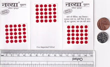 Load image into Gallery viewer, Coloured Bindi round Forehead Tika, Face Jewels Body Art Bollywood Bindis Self Adhesive Stickers Clinically Tested Safe for Skin - Size 3 to Size 10