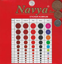 Load image into Gallery viewer, Coloured Bindi round Forehead Tika, Face Jewels Body Art Bollywood Bindis Self Adhesive Stickers Clinically Tested Safe for Skin - Size 3 to Size 10