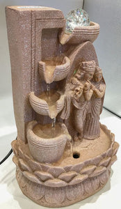 Radhakrishna Water Fountain Pacific Giftware Sacred Hindu Goddes Radhakrishna