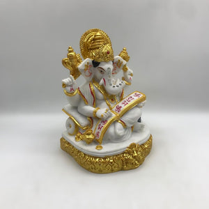 Ganesh Ganesha Ganpati Ganapati Hindu God Hindu God Ganesh fiber idol White