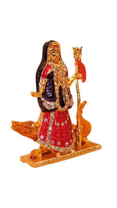 Hindu God Khodiyar Statue Idol For Home Temple Decor(3cm x 2.6cm x 0.8cm) Gold