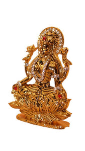 Laxmi Hindu God Hindu God laxmi fiber idol Gold