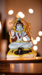 Lord Shiva Shankar Statue Bhole Nath Murti Home Decor(9cm x 5cm x 3.5cm) Silver