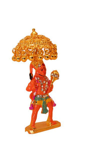 Lord Bahubali Hanuman Idol Bajrang Bali Murti (2.8cm x 1cm x 0.5cm) Orange