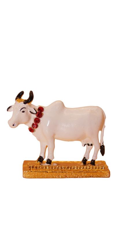 Cow with Positive Energy for Home offers Wealth(1cm x 1.5cm x 0.5cm) White