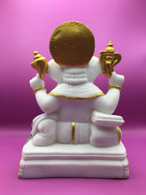 Load image into Gallery viewer, Ganesh Ganesha Ganpati Ganapati Hindu God Hindu God Ganesh fiber idol White