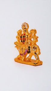 Goddess Ambaji Maa Durga Sitting Idol Statue Gold