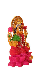 Laxmi Hindu God Hindu God laxmi fiber idol ( 2.2cm x 1.3cm x 0.5cm) Gold