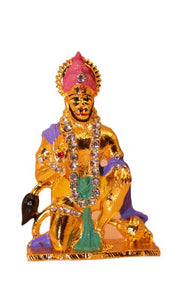 Lord Bahubali Hanuman Idol Bajrang Bali Murti (3cm x 2cm x 0.6cm) Gold