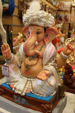 Load image into Gallery viewer, Eco-Friendly Ganesh Visarjan idol, Ivory &amp; Pearl, side view