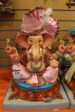 Load image into Gallery viewer, Eco-Friendly Ganesh Visarjan idol, Rose Pink &amp; Maroon, front view 2