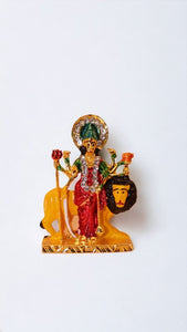 Goddess Ambaji Maa Durga Sitting Idol Statue Gold