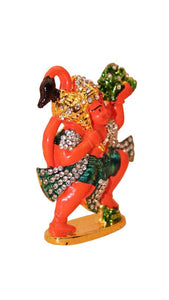 Lord Bahubali Hanuman Idol Bajrang Bali Murti (2.5cm x 2cm x 0.5cm) Orange