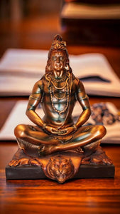 Lord Shiva Shankar Statue Bhole Nath Murti Home Decor( 15cm x 9.5cm x 7cm) Brown