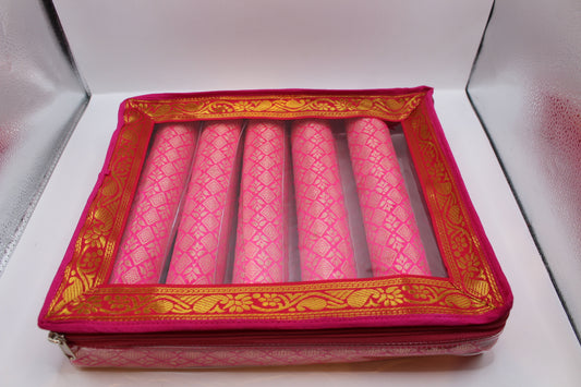 Pink bangle box with 5 rolls – closed