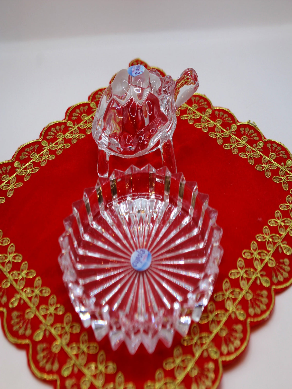 Lead-Free Crystal Turtle & Plate Set for Vastu – Cupola Italy