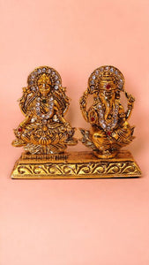 Laxmi Ganesh Idol Statue showpiece Decoration for Home Gold