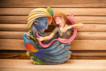 Load image into Gallery viewer, Radhe Krishna Hindu God Hindu fiber idol Blue