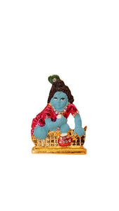Lord Krishna,Bal gopal Statue,Home,Temple,Office decore(2.2cm x1.5cm x0.5cm) Red