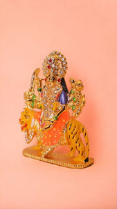 Goddess Ambaji Maa Durga Sitting Idol Statue Gold