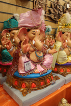 Load image into Gallery viewer, Eco-Friendly Ganesh Visarjan idol, Rose Pink &amp; Maroon, close-up