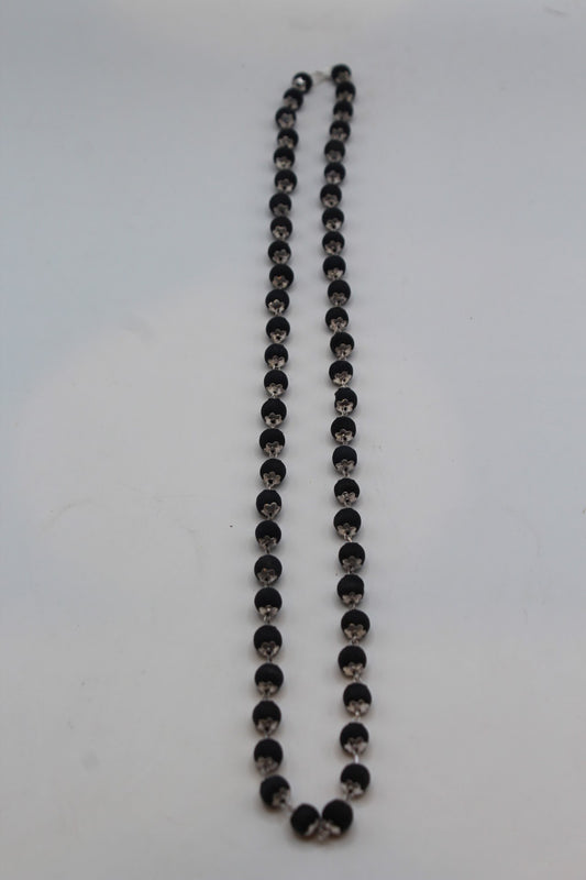 Black and silver bead necklace