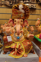 Load image into Gallery viewer, Eco-Friendly Ganesh Visarjan idol, Rust &amp; Gold, front view