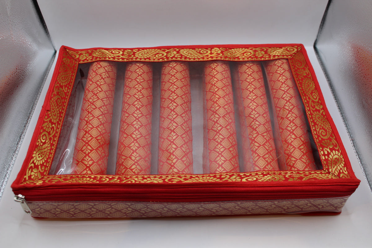 Red bangle box with 6 rolls – closed
