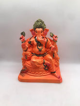 Load image into Gallery viewer, Ganesh Ganesha Ganpati Ganapati Hindu God Hindu God Ganesh fiber idol Orange