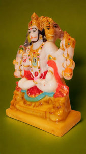 Lord Panchmukhi Hanuman Idol Bajrang Bali Murti (9cm x 5.8cm x 3.4cm) White