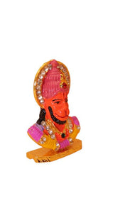 Lord Bahubali Hanuman Idol for home,car decore (2cm x 1.3cm x 0.5cm) Orange