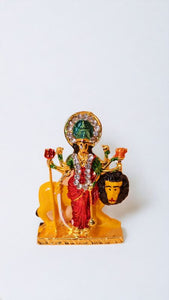 Goddess Ambaji Maa Durga Sitting Idol Statue Gold