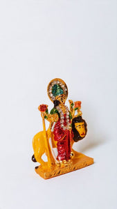 Goddess Ambaji Maa Durga Sitting Idol Statue Gold