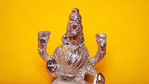 Laxmi Hindu God Hindu God laxmi fiber idol ( 4.5cm x 2.3cm x 2cm) Silver