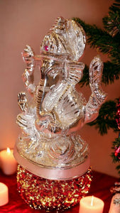 Ganesh Bhagwan Ganesha Statue Ganpati for Home Decor(12cm x 8.5cm x 5.5cm) Silver