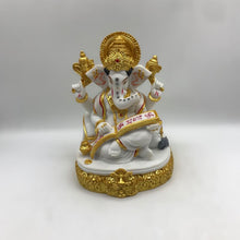 Load image into Gallery viewer, Ganesh Ganesha Ganpati Ganapati Hindu God Hindu God Ganesh fiber idol White