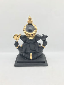Ganesh Ganesha Ganpati Ganapati Hindu God Hindu God Ganesh fiber idol Black
