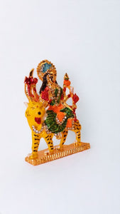 Goddess Ambaji Maa Durga Sitting Idol Statue Gold