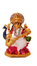 Load image into Gallery viewer, Goddess Saraswati Hindu Goddess of Knowledge &amp; Music Gold