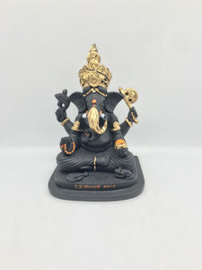 Ganesh Ganesha Ganpati Ganapati Hindu God Hindu God Ganesh fiber idol Black